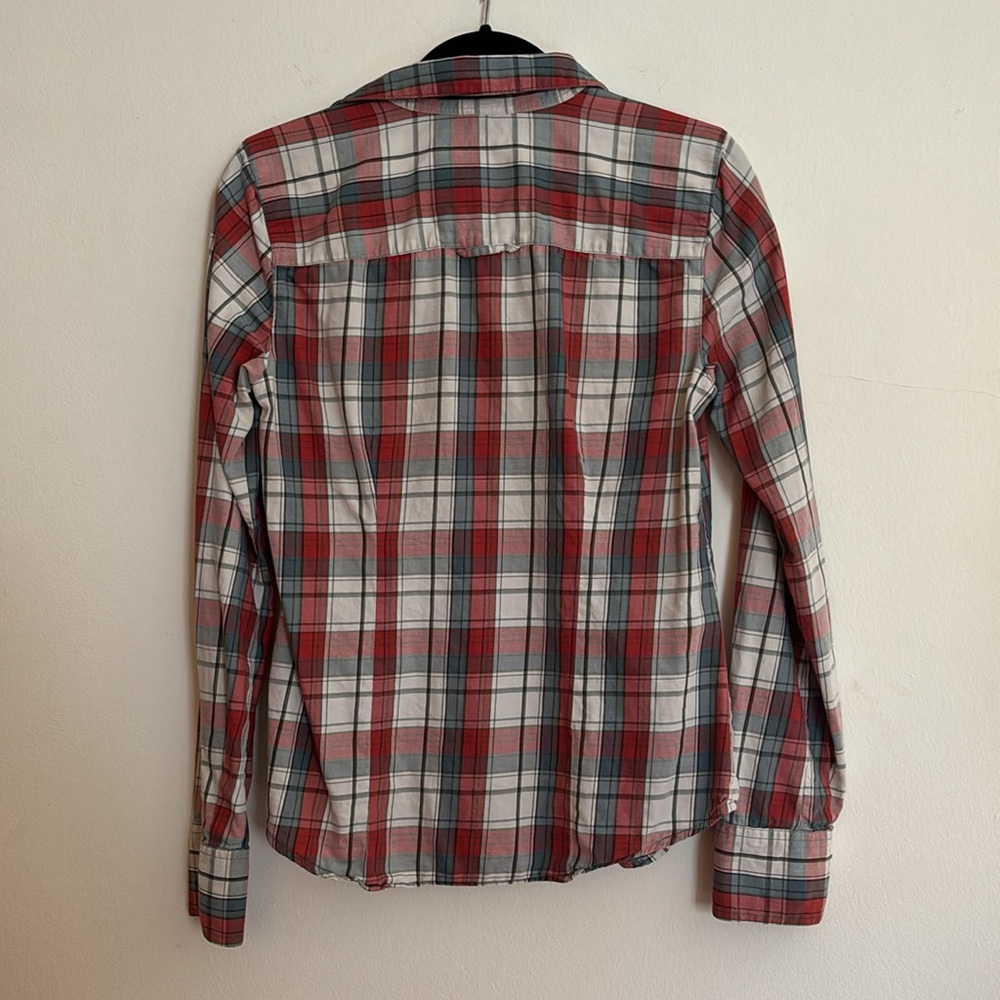 American Eagle Outfitters Plaid Button-Up Shirt - Size 8 - Picture 7 of 10